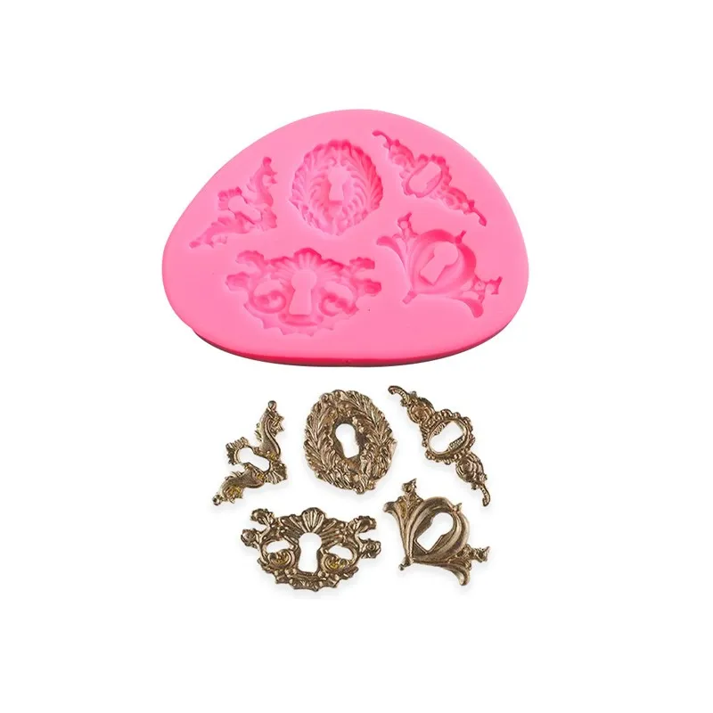 

A Variety Of Vintage Keyhole Liquid Silicone Molds Fondant Cake Chocolate Dessert Pastry Decoration Kitchen Baking Accessories