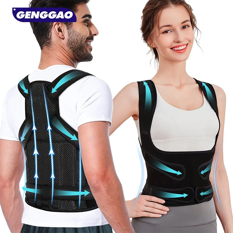 

1Pcs Back Brace for Women Men Posture Corrector Improve Posture Lumbar Support Shoulder Lower Upper Back Pain Relief