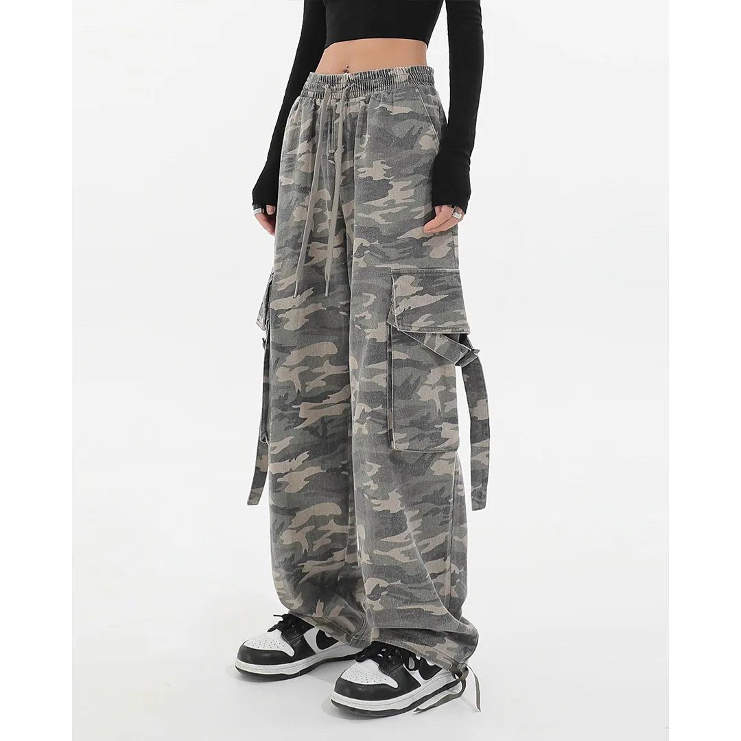 High Street Hip Hop Camouflage Cargo Pants Women's Loose Straight Wide Leg Pants 2023 New Female Fashion Trend Trousers
High Street Hip Hop Camouflage Cargo Pants Women's Loose Straight Wide Leg Pants 2023 New Female Fashion Trend Trousers