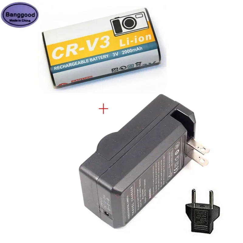 

New CR-V3 CRV3 2000mAh Camera Battery + AC Charger for Olympus C-720 C-740 C-740UZ C-750 C-750UZ for Kodak C340 C310 C530 C875