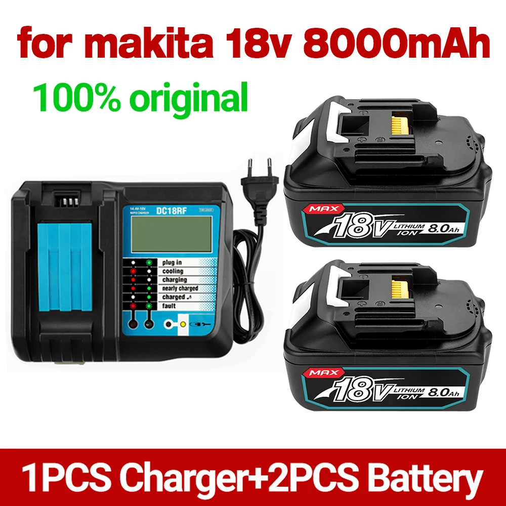 Аккумуляторная батарея BL1860B 18 в 6000 мАч, резервная батарея для аккумуляторной дрели Makita 18VBL1860 BL1840 BL1850 с зарядным устройством DC18RF 3A
Аккумуляторная батарея BL1860B 18 в 6000 мАч, резервная батарея для аккумуляторной дрели Makita 18VBL1860 BL1840 BL1850 с зарядным устройством DC18RF 3A