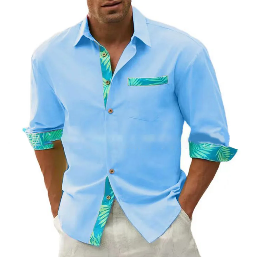 Mens Beach Hawaii Long Sleeve Contrasting Colors Slim Fit Shirt Casual Party Formal Tops Blouse Holiday Vacation Men's Shirt
Mens Beach Hawaii Long Sleeve Contrasting Colors Slim Fit Shirt Casual Party Formal Tops Blouse Holiday Vacation Men's Shirt
