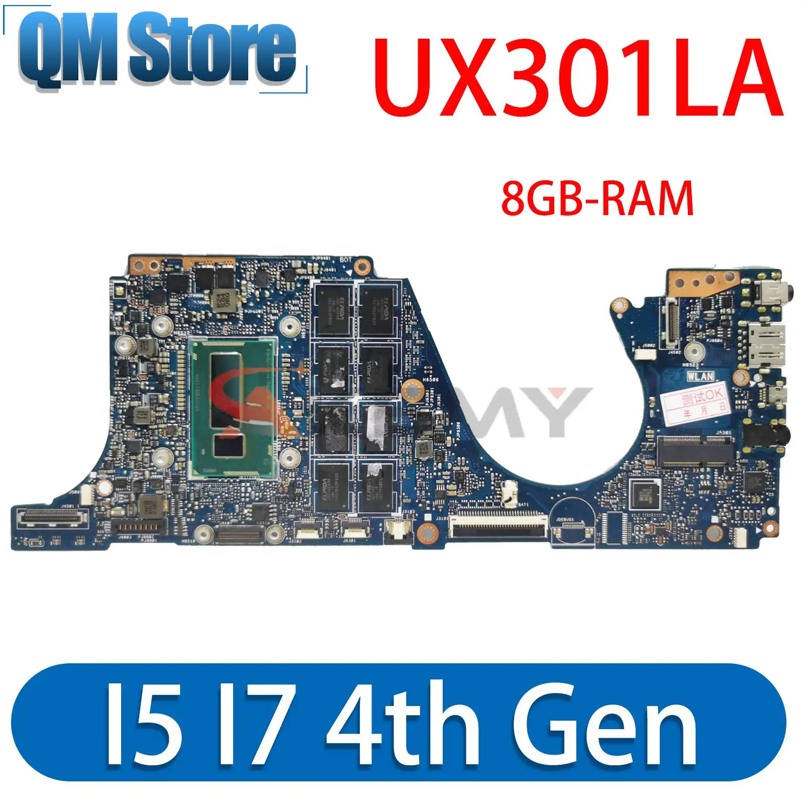 Материнская плата UX301LA Материнская плата ASUS UX301 UX301L UX301LAB для ноутбука, рабочая материнская плата 4 поколения 8GB-RAM 100%
Материнская плата UX301LA Материнская плата ASUS UX301 UX301L UX301LAB для ноутбука, рабочая материнская плата 4 поколения 8GB-RAM 100%