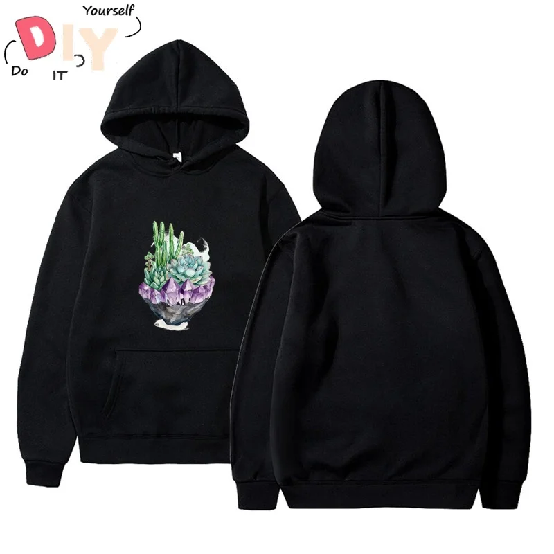 

Amethyst Crystal Plant Pot With Succulents Gildan Korean Sexy Simple Style Round Neck Putih Oversize Basic Hoodie Men