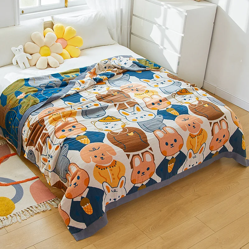Summer Cotton Gauze Towel Blanket Bedspread Cartoon Animal for Adults Child High Quality 150*200 200*230 Free Shipping
Summer Cotton Gauze Towel Blanket Bedspread Cartoon Animal for Adults Child High Quality 150*200 200*230 Free Shipping