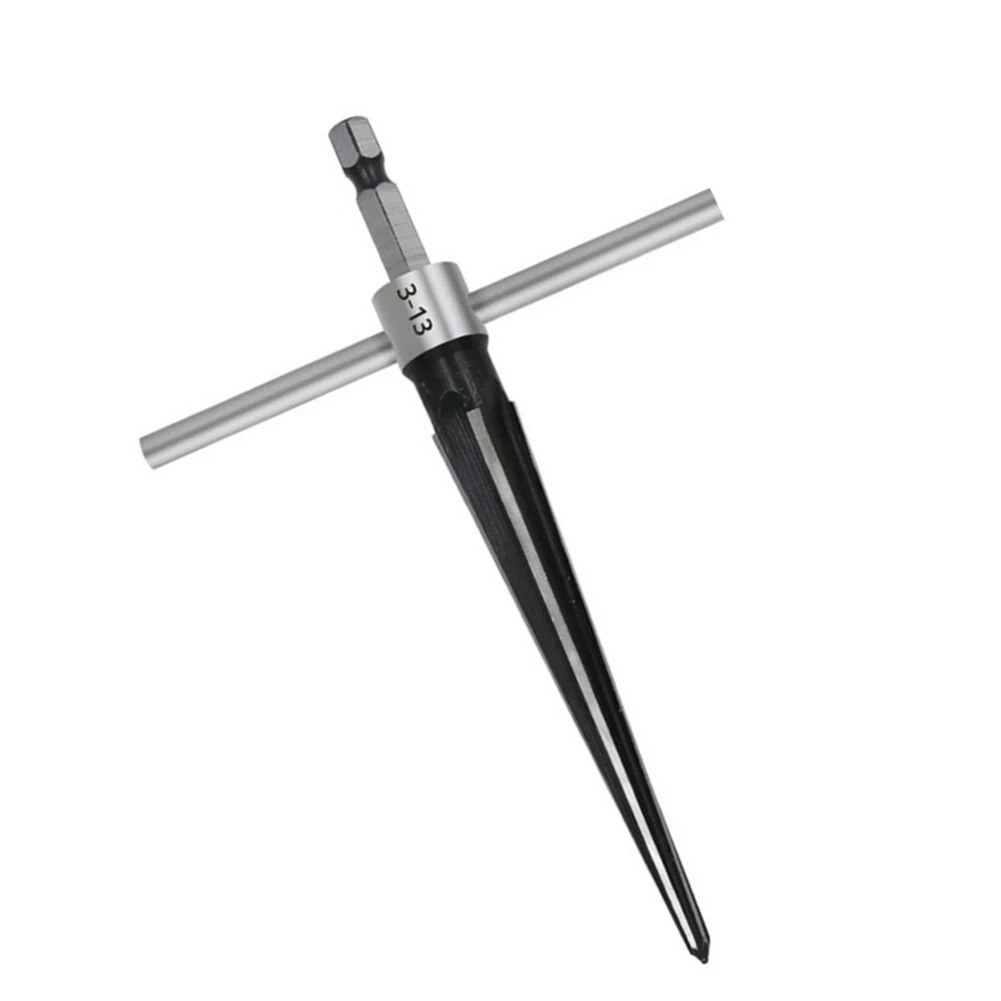 3-13mm Hand Held Tapered Reamer T Handle 6 Flute Beveling Hex Shank Cutting Drill Tool Woodworker Cutting Tool
3-13mm Hand Held Tapered Reamer T Handle 6 Flute Beveling Hex Shank Cutting Drill Tool Woodworker Cutting Tool