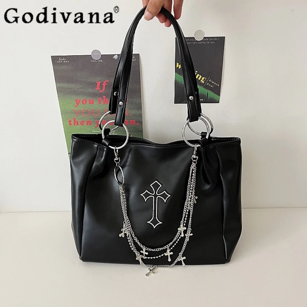 Fashion Personality Cross Women's Tote Messenger Bags Y2K Hot Girl Chain Commuter Large Capacity Handbag Shopping Bag
Fashion Personality Cross Women's Tote Messenger Bags Y2K Hot Girl Chain Commuter Large Capacity Handbag Shopping Bag