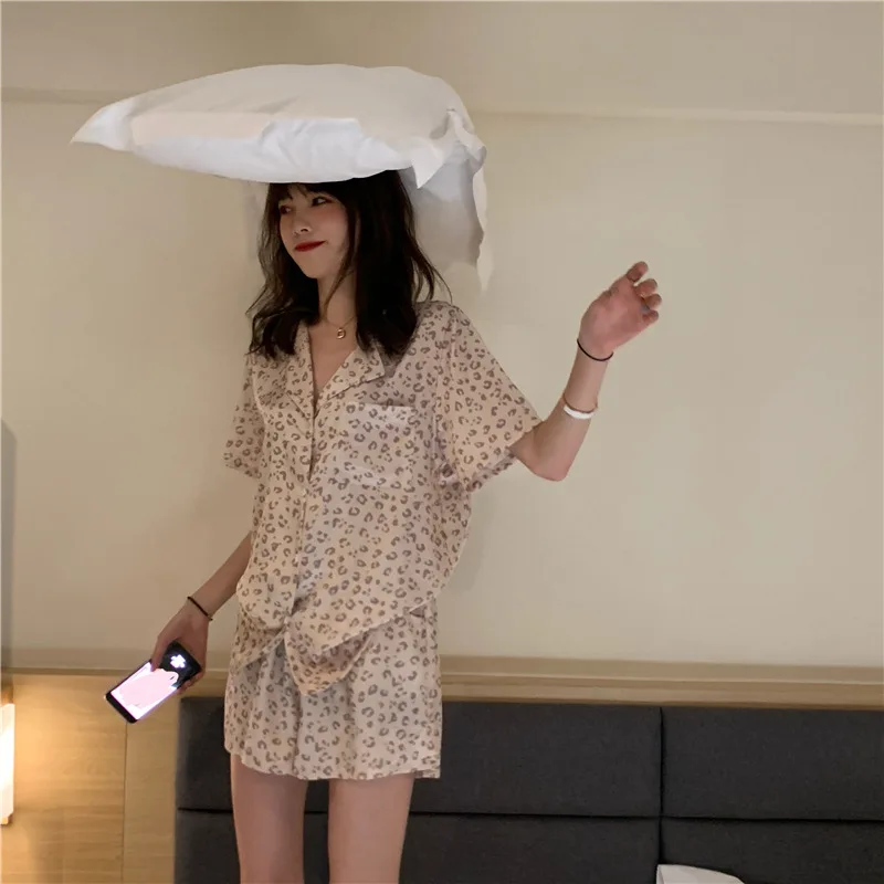 Pajama Sets Women Summer Lovely Strawberry-print Sweet Teens Korean Style Leisure Fashion Design Mujer Soft Simple Sleepwear Ins 115 Sc2ede7ce43b24283840381e5976b6188H