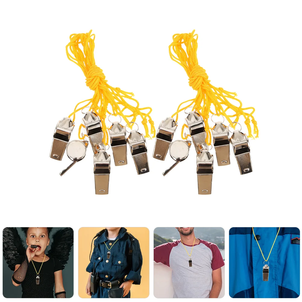 Referee Whistles Stainless Steel Whistles with Lanyards Soccer Football Basketball Party Training School Cheerleading Tool
Referee Whistles Stainless Steel Whistles with Lanyards Soccer Football Basketball Party Training School Cheerleading Tool