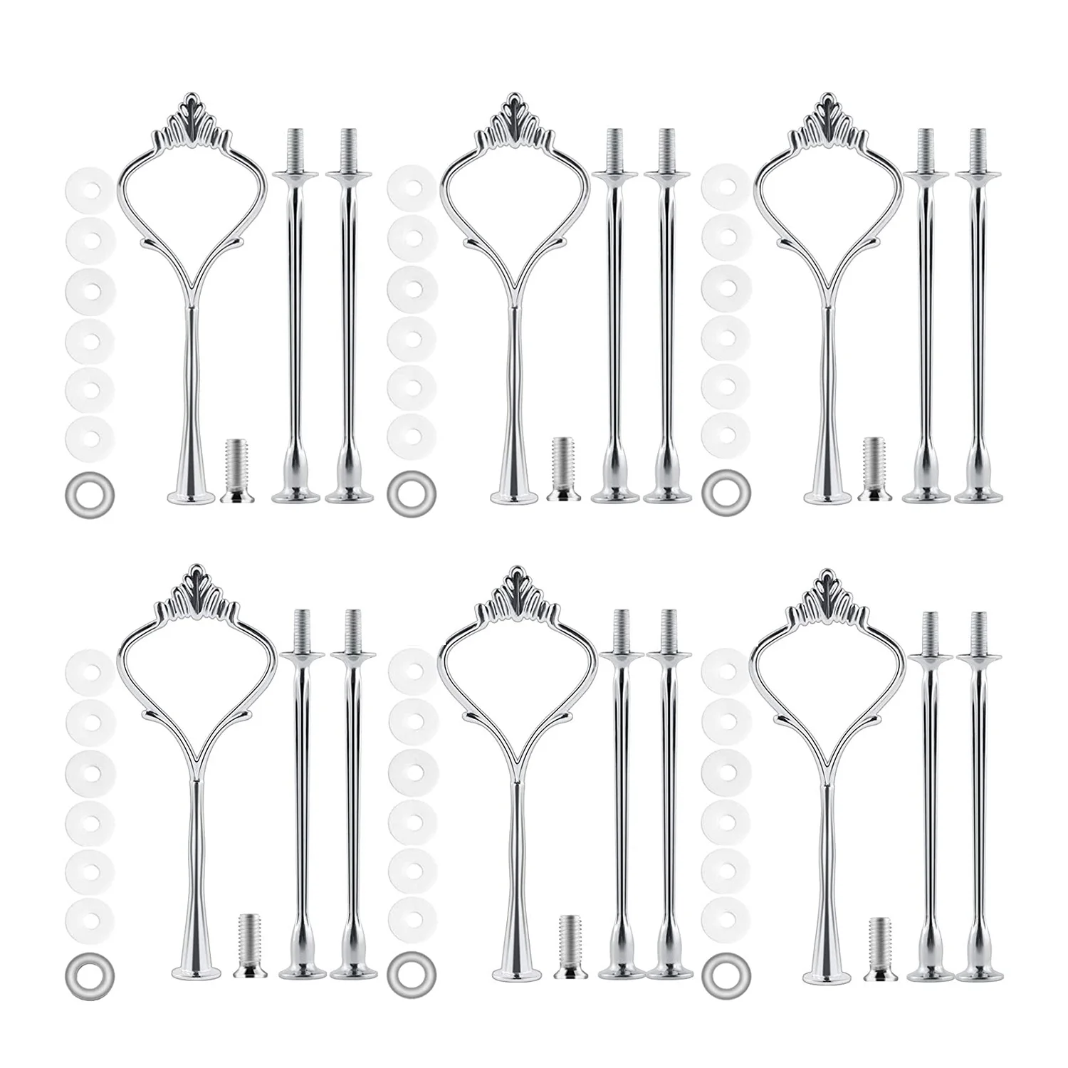 6 Set Tray Hardware for Cake Stand 3 Tier Cake Stand Fitting Hardware Holder for Wedding and Party Serving Tray(Silver)
6 Set Tray Hardware for Cake Stand 3 Tier Cake Stand Fitting Hardware Holder for Wedding and Party Serving Tray(Silver)