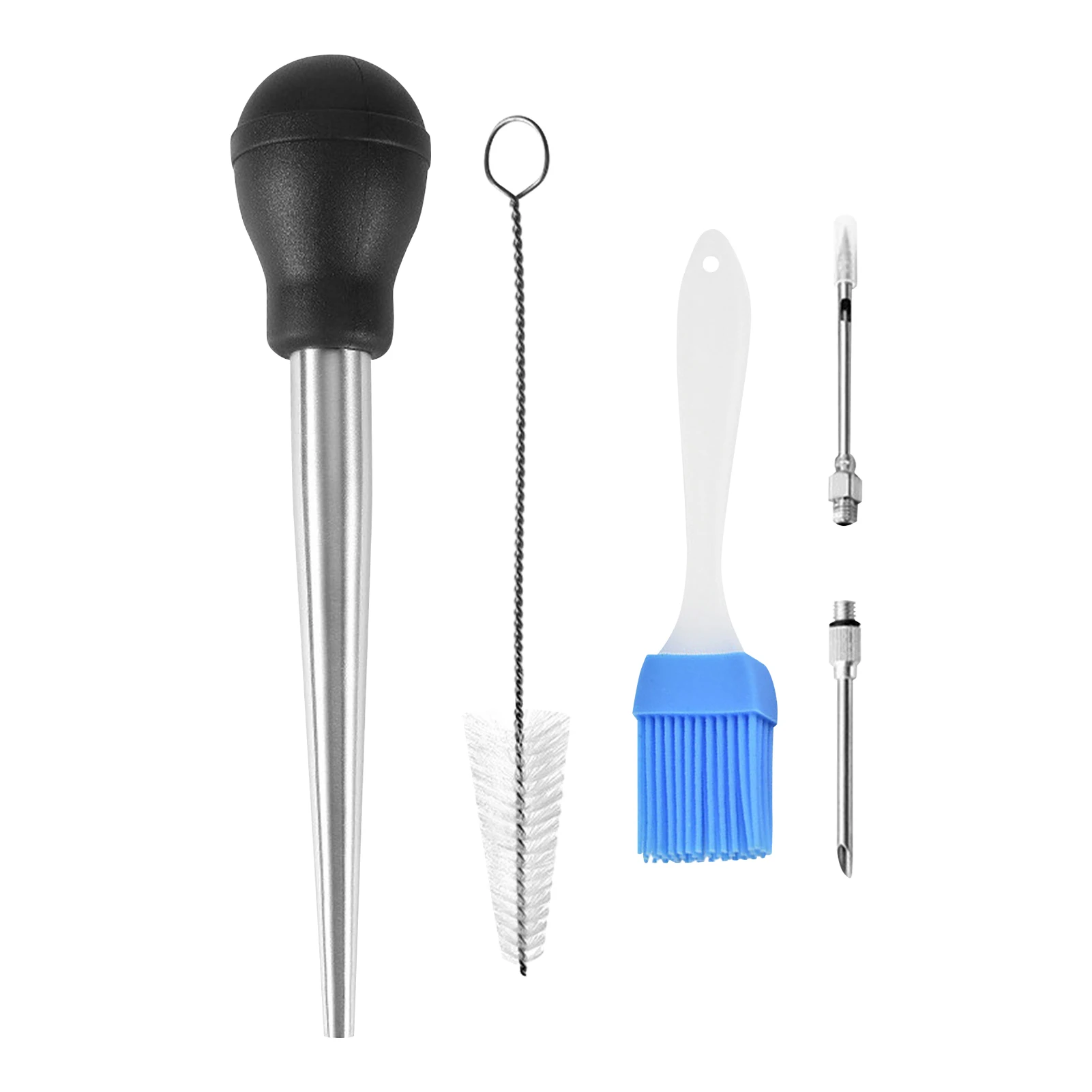 

Ergonomic Marinade Meat For Cooking Safety Steak Dropper BBQ Needle Kitchen Beef Butter With Brush Turkey Baster Set Poultry