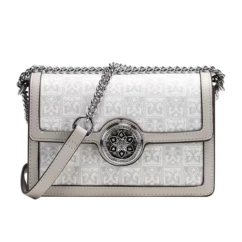 

Famous Ladies Small Rotation Metal Square Hand Bag Much Interlayer Chain Handbag First-Hand Source Of Own Trademark Brand