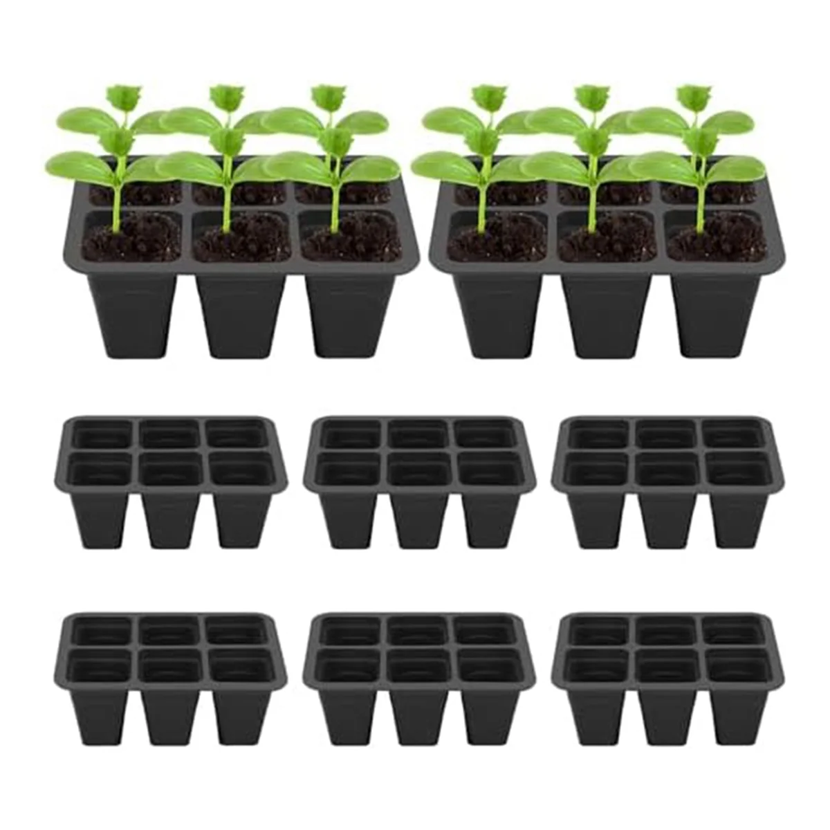 

Seed Starting Tray, Seedling Starting Tray Plant Starting Kit Mini Greenhouse Germination Kit for Seed Growing,8Pcs