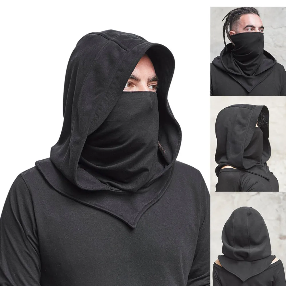 

Halloween Hooded Balaclava Medieval Hat With Veil Hooded Cloak Cosplay Hooded Hat Anti droplet Balaclava Breathable Face Cover