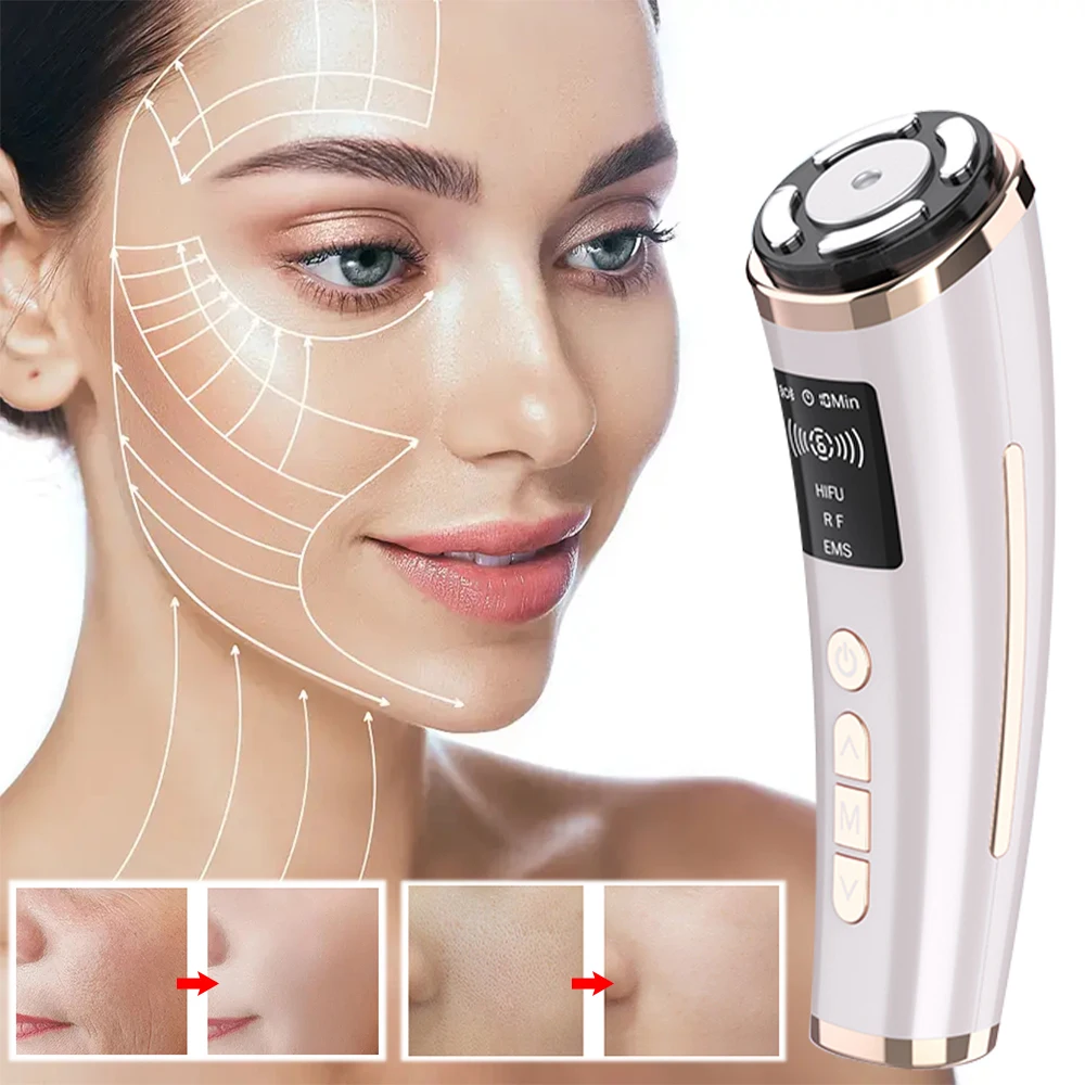 

Ultrasound HIFU High Frequency Face Skin Lifting Rejuvenation EMS Micro Current Firming Facial Tightening Massager Device