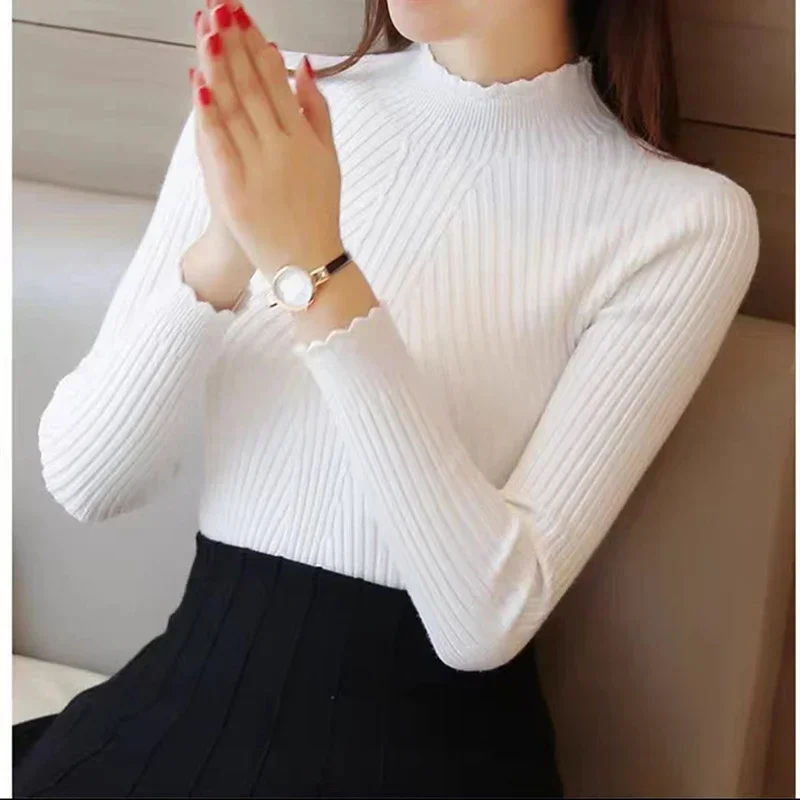 Knitted Sweater Women Pullover 2024 Half Turtleneck Jumper Sweater Autumn Winter Solid Slim Chic Streetwear Long Sleeve Top Y2K
Knitted Sweater Women Pullover 2024 Half Turtleneck Jumper Sweater Autumn Winter Solid Slim Chic Streetwear Long Sleeve Top Y2K