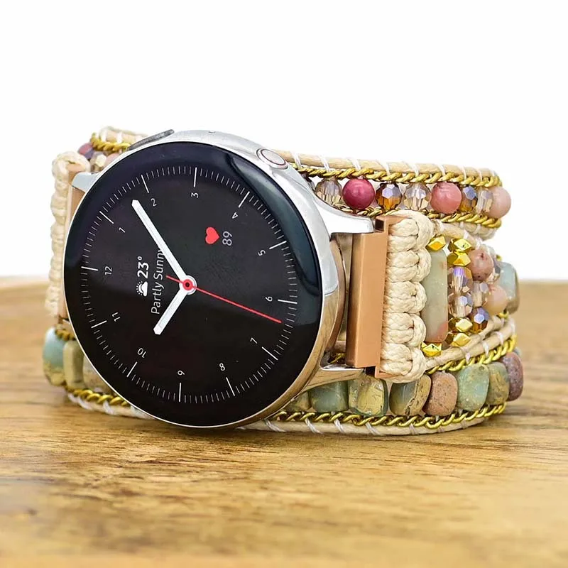 20mm 22mm band for Samsung Galaxy watch 4/classic 46mm 40mm Active 2 Gear S3 diy Natural Stone bracelet Huawei GT/2/3/Pro strap
20mm 22mm band for Samsung Galaxy watch 4/classic 46mm 40mm Active 2 Gear S3 diy Natural Stone bracelet Huawei GT/2/3/Pro strap