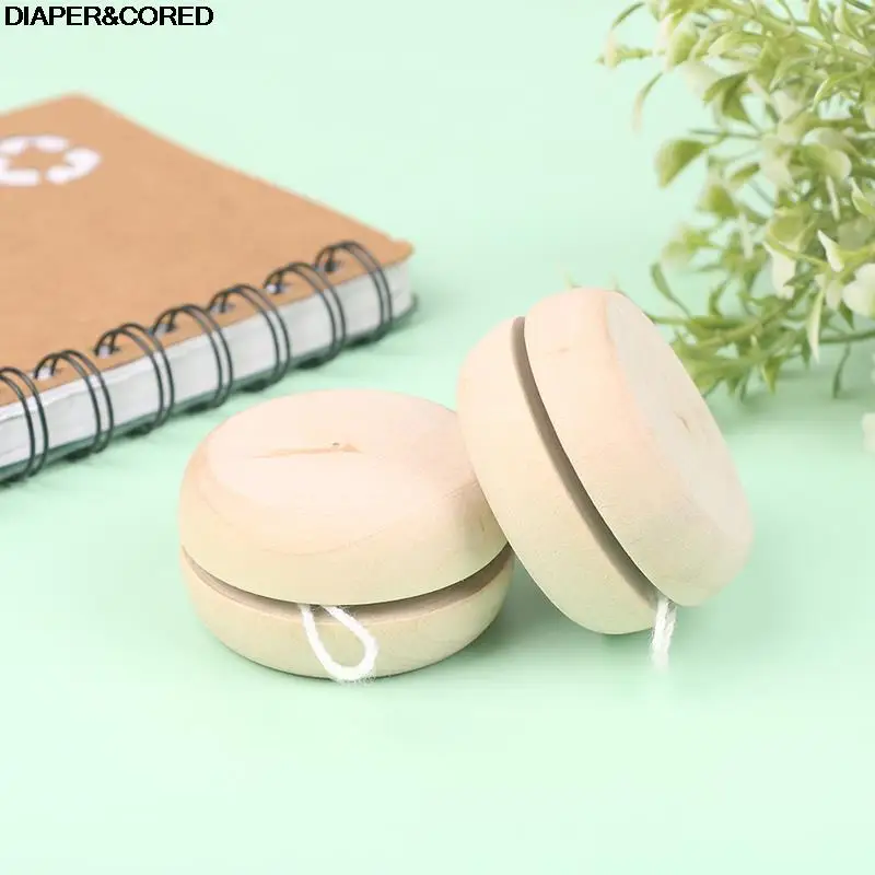 

1Pcs Wooden Yoyo Toy Color Mini Round DIY Baby Yoyo Ball Hand-Made Crafts Log Toys Kids Yo-Yo Creative Yo Yo Toys For Child Gift