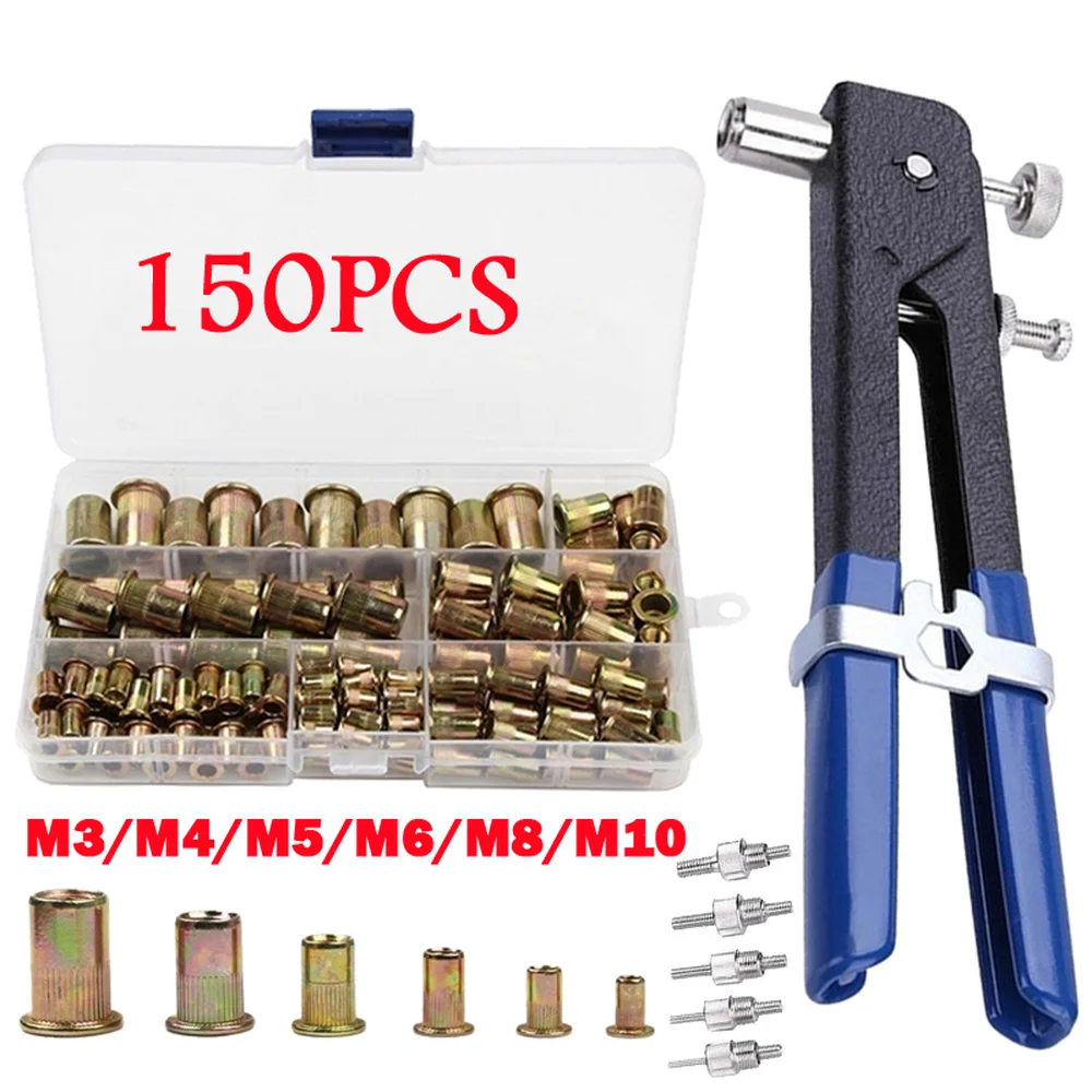 150PCS Rivet Nut M3-M8 Kit or 1PC Rivet Nut Gun Mandrel Nut Rivet Tool Rivet Gun Flathead Screw
150PCS Rivet Nut M3-M8 Kit or 1PC Rivet Nut Gun Mandrel Nut Rivet Tool Rivet Gun Flathead Screw