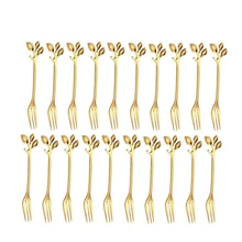 20Pcs Stainless Steel Flatware Fruit Fork Dinnerware Appetizer Snack Dessert Fork Kitchen Tableware Leaf Shape-ABUX
20Pcs Stainless Steel Flatware Fruit Fork Dinnerware Appetizer Snack Dessert Fork Kitchen Tableware Leaf Shape-ABUX