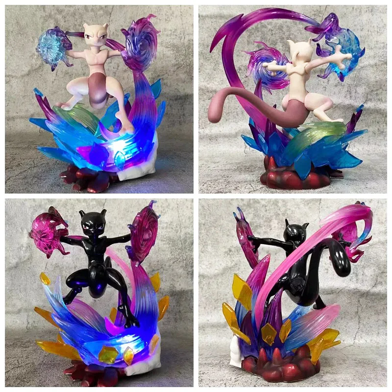 

14cm Pet Elf Mewtwo Dm Scene Cartoon Anime Character Mew Gk Character Pvc Statue Model Doll Children's Collection Toy Gifts