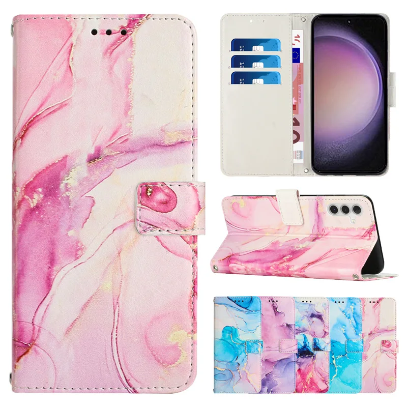 

Wallet Painted Leather Cover Phone Case For Samsung Galaxy A04 A12 A13 A14 A24 A33 A34 A53 A54 A73 S23 Plus S22 Ultra S21 S20 FE