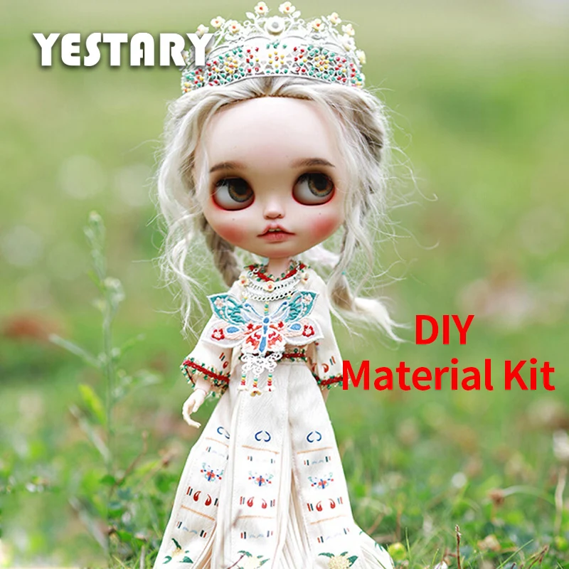 

YESTARY DIY OB27 BJD Blythe Doll Clothes Accessories SD16 1/4 1/6 1/3SDGR Material Pack Dolls Clothes Miao Dress For Girls Gift