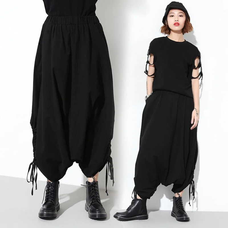 Baggy Harem Pants Women Causal Loose Black Hippie Joggers Big Crotch Trousers Solid Lantern Wide Leg Cotton Pants
Baggy Harem Pants Women Causal Loose Black Hippie Joggers Big Crotch Trousers Solid Lantern Wide Leg Cotton Pants
