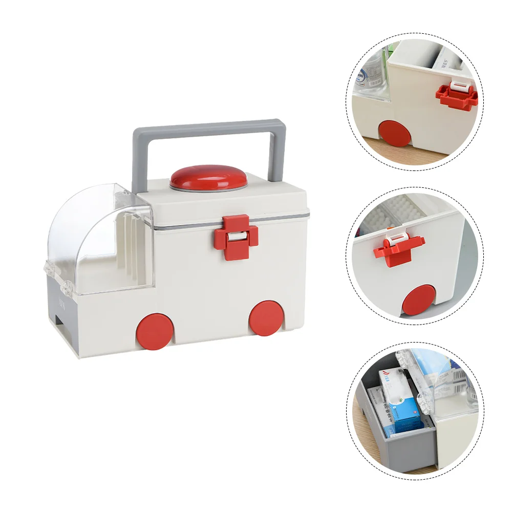 

Medical Kit Medication Storage Box Case Organizer Household Medicine Storage Material Container Travel