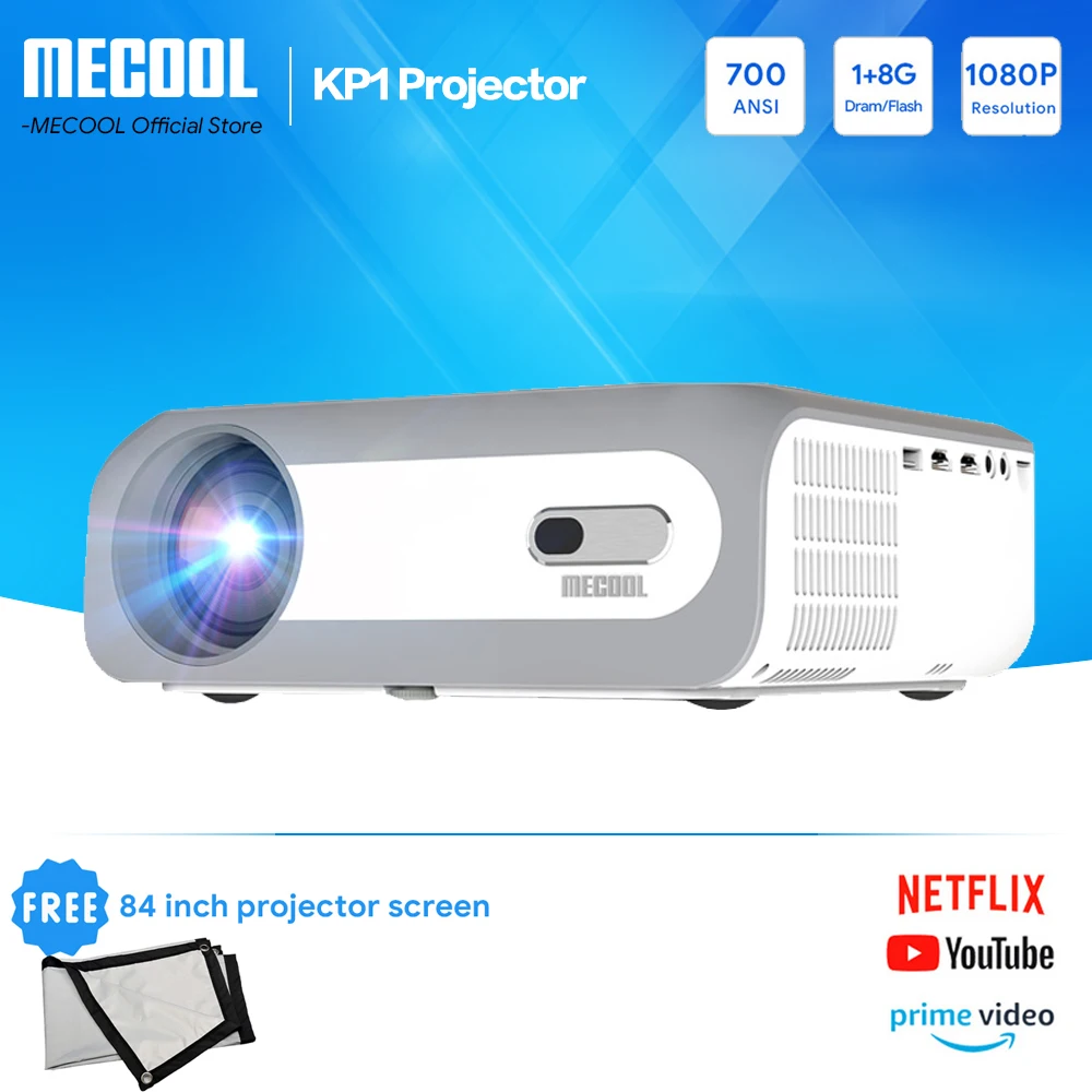 

MECOOL KP1 Projector Home Theater 1080P FULL HD 14000 Lumens Display Device for Home and Movie 5'' LCD Screen Portable Proyector