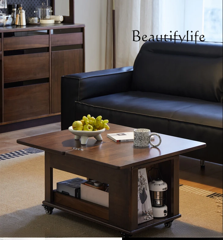 Japanese-Style Solid Wood Folding Coffee Table Living Room Multi-Function with Wheels Tea Table
Japanese-Style Solid Wood Folding Coffee Table Living Room Multi-Function with Wheels Tea Table