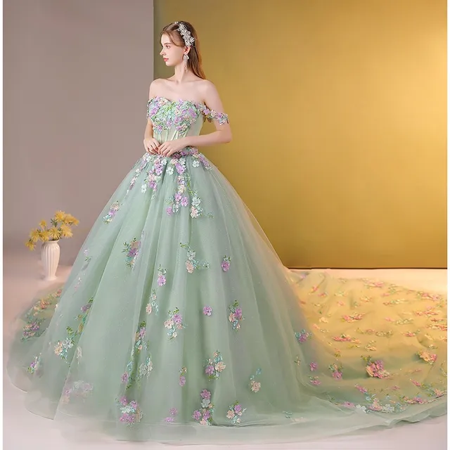 Robe de Quinceanera à bretelles spaghetti pour femmes, robes de soirée, robe de Rhdouce, dentelle de luxe, zones de Rhélégantes, quoi que ce soit, nouveau, 2024 2