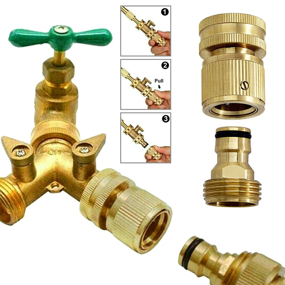 Male Quick Connector Practical Quick Connector for Garden Hoses Brass Female Tap Adapter with Male Quick Connect
Male Quick Connector Practical Quick Connector for Garden Hoses Brass Female Tap Adapter with Male Quick Connect