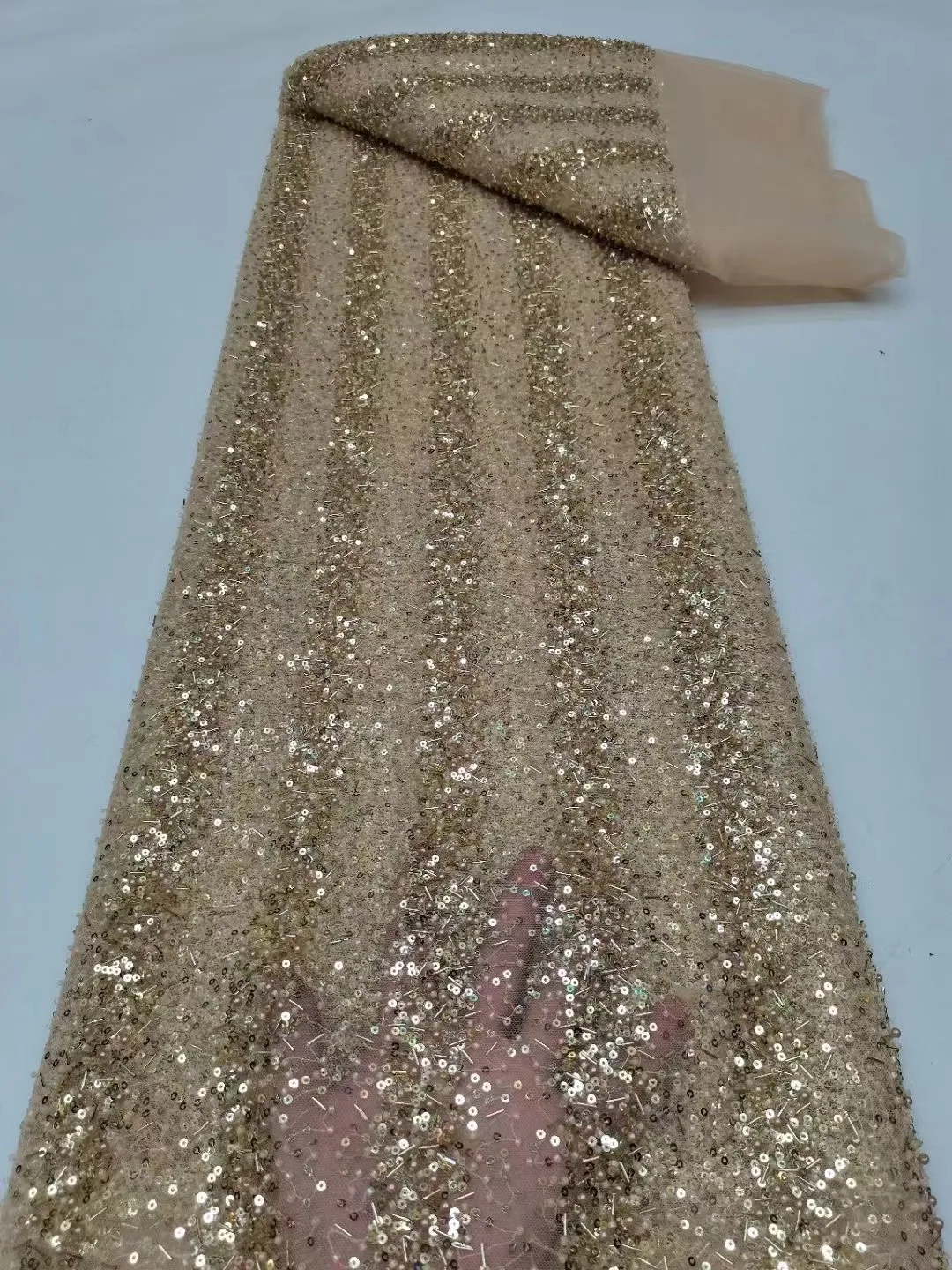 High -End African French Beads Lace Fabric 2023 High Quality African Sequin Groom Lace Fabrics For Nigerian Wedding Dress Sewing
High -End African French Beads Lace Fabric 2023 High Quality African Sequin Groom Lace Fabrics For Nigerian Wedding Dress Sewing