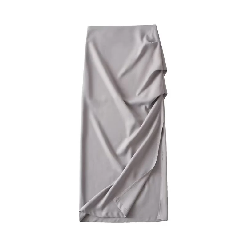 2023 Summer New High Waist Slim Side Zipper Folds Skirt Slit Fashion Mid-length Skirt
2023 Summer New High Waist Slim Side Zipper Folds Skirt Slit Fashion Mid-length Skirt