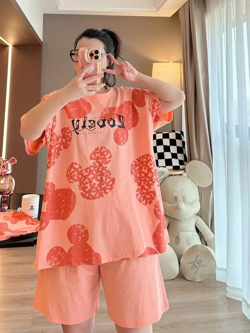 Plus Size New Women Sleepwear Cute Printing Casual Short Sleeve Shorts 2 Pieces Pajama Sets Loungewear Summer Soft Loose Kawaii
Plus Size New Women Sleepwear Cute Printing Casual Short Sleeve Shorts 2 Pieces Pajama Sets Loungewear Summer Soft Loose Kawaii