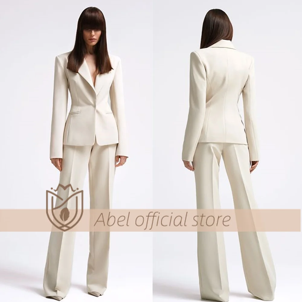 Elegant women's two-piece suit (long jacket + straight pants) birthday/party, high-end high street luxury customization
Elegant women's two-piece suit (long jacket + straight pants) birthday/party, high-end high street luxury customization