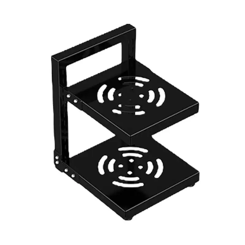 2-ярусная кухонная стойка, регулируемая полка для сковородок и Горшков, шкафчик повышенной прочности, стандартная полка для хранения 
2-ярусная кухонная стойка, регулируемая полка для сковородок и Горшков, шкафчик повышенной прочности, стандартная полка для хранения