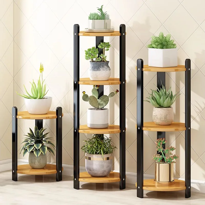 

Tripod Tray Plant Shelves Watering Large Patio Black Legs Outdoor Plant Stand Living Room Straight Stojak Na Kwiaty Decoration
