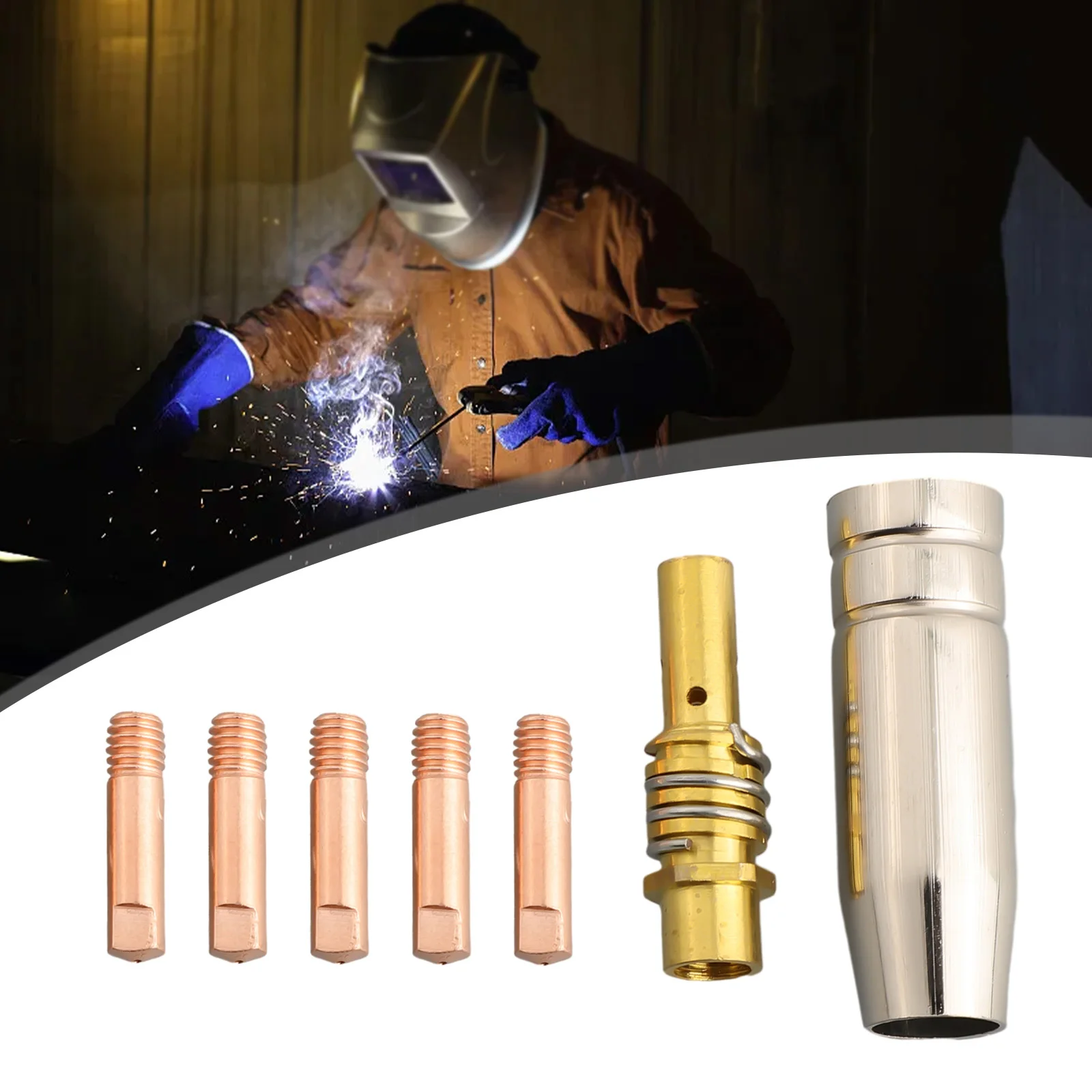 Mig Contact Tip Consumables 7PCS MIG Welding MB15 15AK Contact Tip 0.8/1.0/1.2mm Welding Contact Consumables Welding Nozzles
Mig Contact Tip Consumables 7PCS MIG Welding MB15 15AK Contact Tip 0.8/1.0/1.2mm Welding Contact Consumables Welding Nozzles
