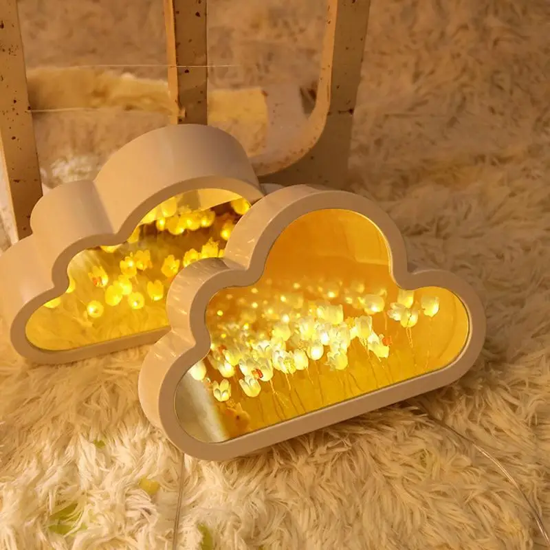 Mirror With Light Cloud Decor Desk Mirror Cute Mirror DIY Cloud Tulip LED Night Light Mirror Table Lamps Handmade Lights
Mirror With Light Cloud Decor Desk Mirror Cute Mirror DIY Cloud Tulip LED Night Light Mirror Table Lamps Handmade Lights
