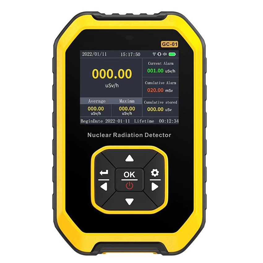 

GC-01 Geiger Counter Nuclear Radiation Detector Personal Dosimeter X-ray γ-ray β-ray Radioactivity Tester Marble Detector