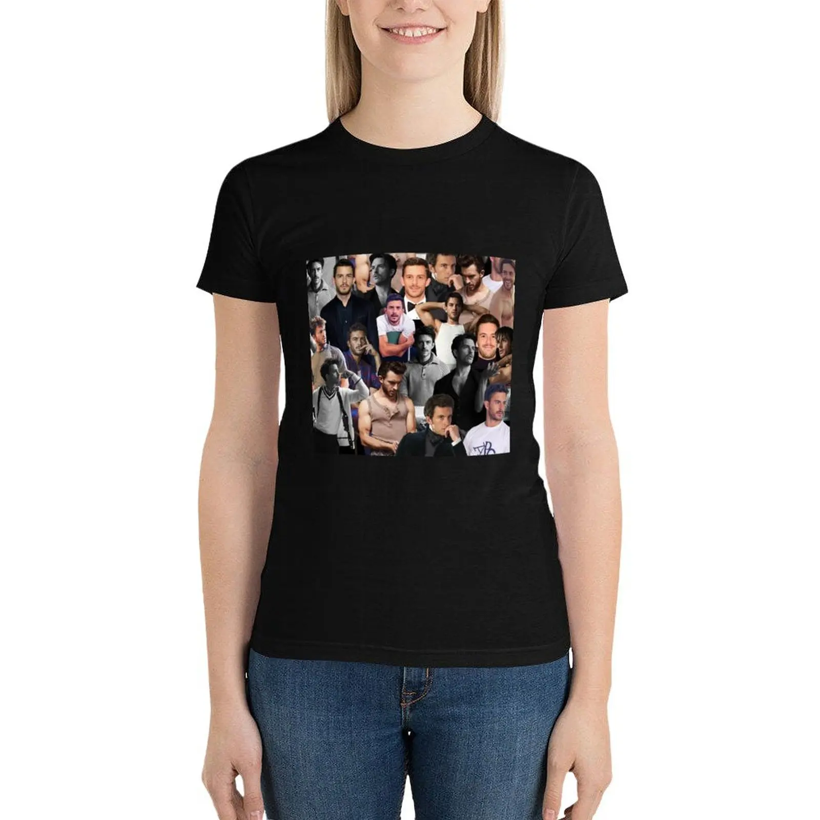 Jonathan Bailey photo collage T-Shirt korean fashion kawaii clothes summer top workout shirts for Women
Jonathan Bailey photo collage T-Shirt korean fashion kawaii clothes summer top workout shirts for Women