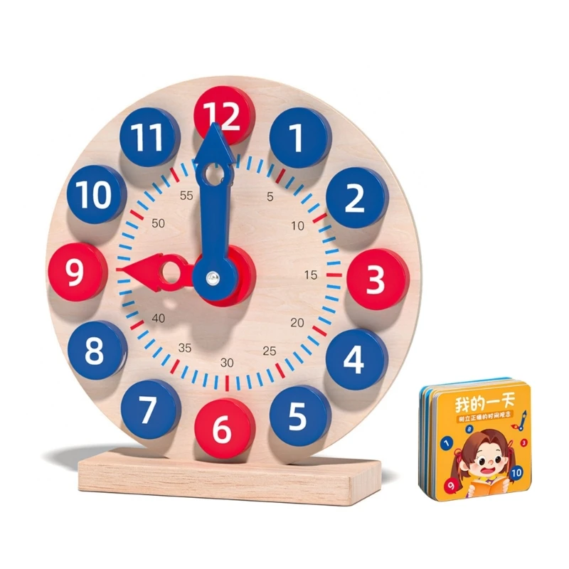 Kids Colorful Learning Clock Set for Playrooms Nursery 4+ Years Telling Time Teaching Clock with Movable Hands D5QF
Kids Colorful Learning Clock Set for Playrooms Nursery 4+ Years Telling Time Teaching Clock with Movable Hands D5QF