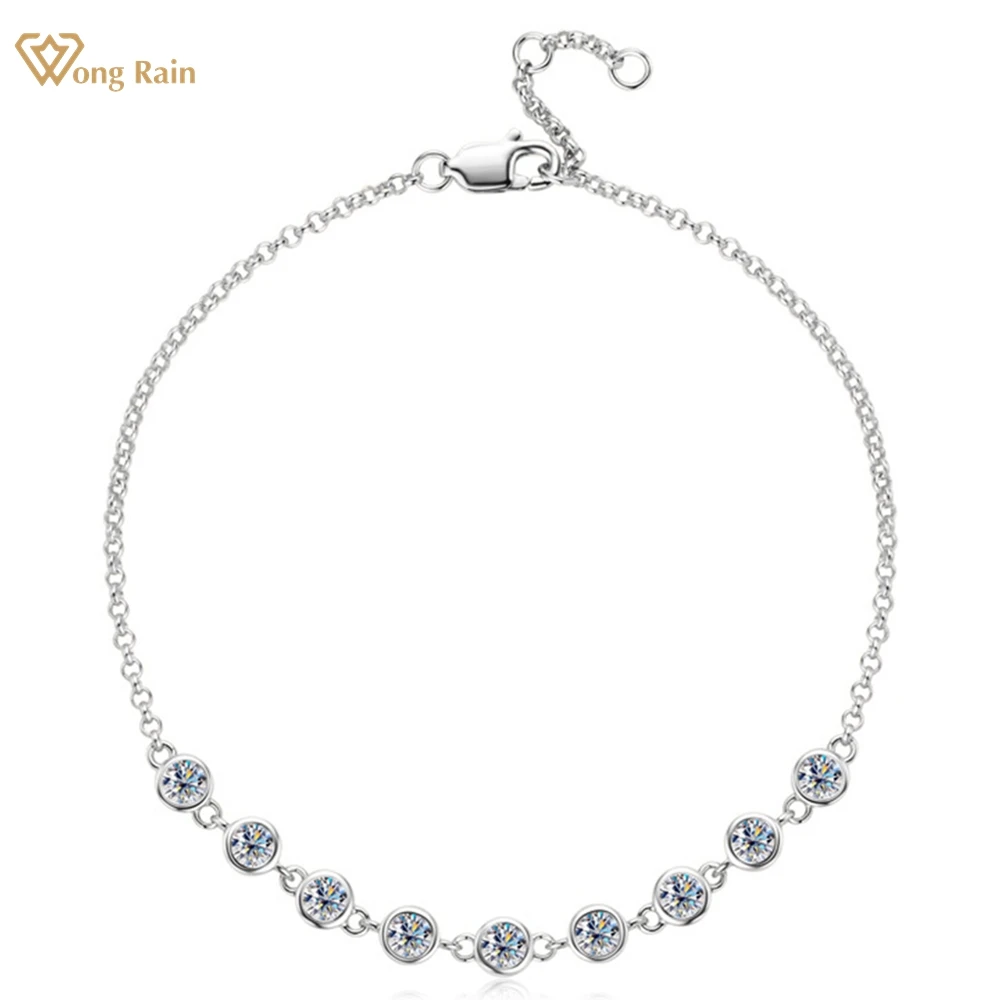 Wong Rain 18K Gold Plated 925 Sterling Silver VVS1 3EX D 3MM Diamond Gems Real Moissanite Tennis Chain Bracelets Bangle Jewelry
Wong Rain 18K Gold Plated 925 Sterling Silver VVS1 3EX D 3MM Diamond Gems Real Moissanite Tennis Chain Bracelets Bangle Jewelry