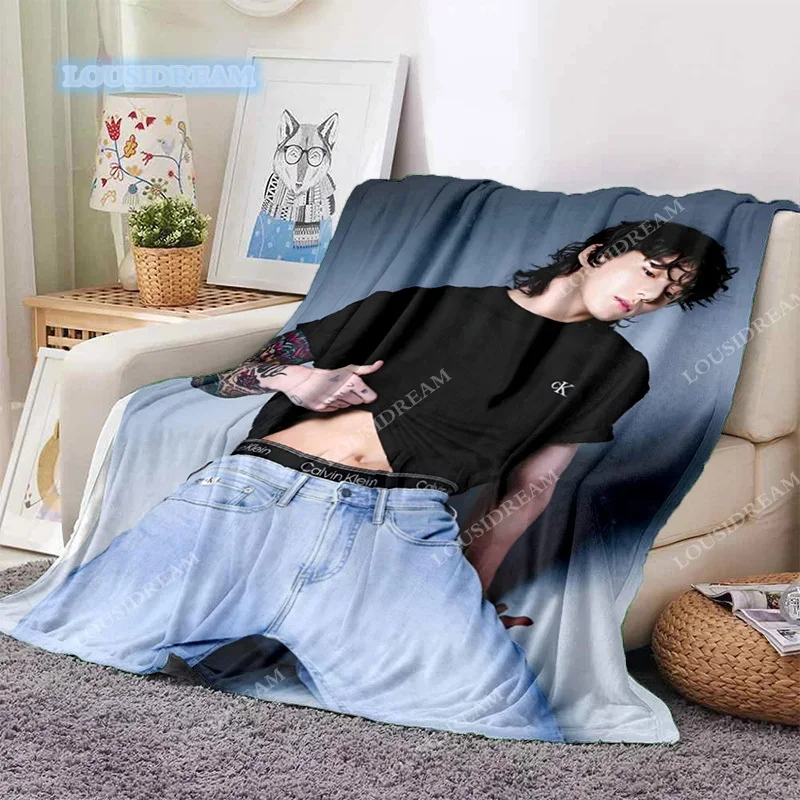 

Jeon Jung Kook printing throw blanket cooling blankets for beds picnic Living room, bedroom, sofa, lunch break, bed sheet gift
