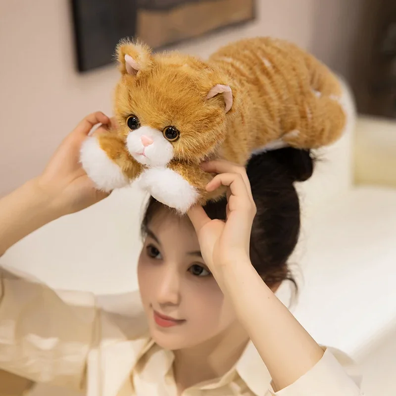 Realistic Cat Plush Toy Lifelike Soft Stuffed Kitten with Fur , Cute Gift for Pet Lovers, Home Decor, Valentine Birthday Realistic Cat Plush Toy Lifelike Soft Stuffed Kitten with Fur , Cute Gift for Pet Lovers, Home Decor, Valentine Birthday