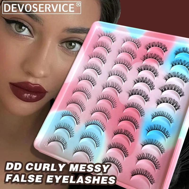 

20 Pairs Mink Lashes Dramatic 3D Fluffy False Eyelashes Natural Reusable Fake Lashes Makeup Messy Cilios Faux Cils Wholesale