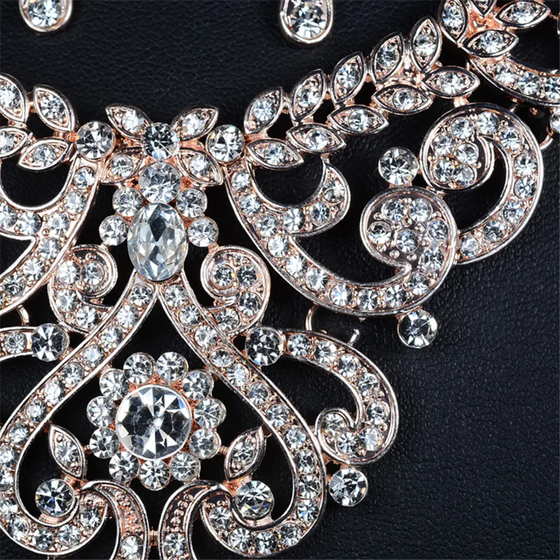 Rose Gold Color Bridal Jewelry Sets CZ Austrian Crystal Necklace Earring Sets Luxury Jewelry Bijoux Femme 5 Mallzona Sc3082d9f06d74be19d256f3ea051bc789 Rose Gold Color Bridal Jewelry Sets CZ Austrian Crystal Necklace Earring Sets Luxury Jewelry Bijoux Femme Mallzona