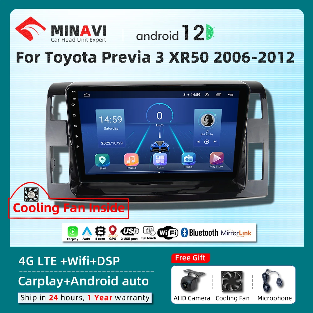 10" Android Player For Toyota Previa 3 XR50 Estima 2006 2007 2008 2009-2012 Carplay Car Head Unit Radio Stereo Multimedia DVD
10" Android Player For Toyota Previa 3 XR50 Estima 2006 2007 2008 2009-2012 Carplay Car Head Unit Radio Stereo Multimedia DVD
